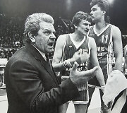 Finalas Maskvoje. Vladas Garastas, Sergejus Jovai&scaron;a, Arvydas Sabonis, Valdemaras Chomičius