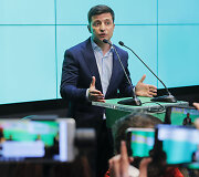 Volodymyras Zelenskis rinkimų &scaron;tabe