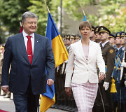 Petro Poro&scaron;enka ir Kersti Kaljulaid 
