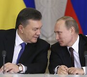 Ukrainos prezidentas Viktoras Janukovyčius ir Rusijos prezidentas Vladimiras Putinas
