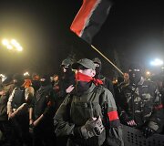 Ukrainos ultranacionalistinio judėjimo &bdquo;Pravyj sektor&ldquo; nariai prie Auk&scaron;čiausiosios Rados