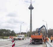 Tvarkomas viadukas Karolini&scaron;kėse.
