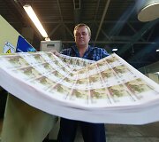 Nesupjaustyti rublio banknotai 
