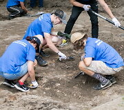 Archeologiniai kasinėjimai Vilniaus Vokiečių gatvėje.