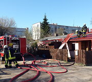 Gaisras &Scaron;vyturio gatvėje, Vilniuje.
