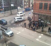 Avarija Kęstučio ir Maironio g. sankryžoje, Kaune.