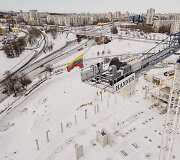 Nacionaliniame stadione i&scaron;kelta trispalvė