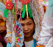 Ceremonija, kurios metu tailandiečiai berniukai tampa budizmo vienuoliais naujokais