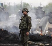 Ukrainos kariai netoli Slovjansko miesto