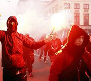 Lenkijos nacionalistų žygis Var&scaron;uvos gatvėmis