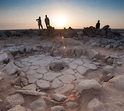 Archeologų rastas židinys Juodojoje dykumoje Jordanijoje