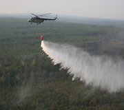 Mi-8 gesinantis gaisrą
