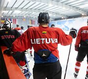 Lietuvos vyrų ledo ritulio rinktinės treniruotė