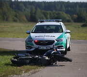 Minsko pl. avarijos metu žuvo motociklininkas