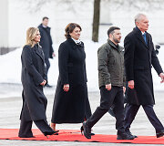 Olena Zelenska, Diana Nausėdienė, Volodymyras Zelenskis, Gitanas Nausėda