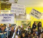 Jaunųjų Lietuvos kurčiųjų draugijos narių protestas