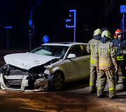 Vilniuje apvirto greitosios pagalbos automobilis