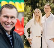 Jevgenijus &Scaron;uklinas su sužadėtine Jolanta