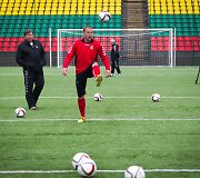 Lietuvos futbolo rinktinės treniruotė prie&scaron; varžybas su Estijos rinktine.