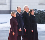 Marta Nawrocka, Karolis Nawrockis, Gitanas Nausėda, Diana Nausėdienė