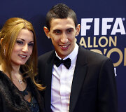 Angelis di Maria su žmona Jorgelina Cardoso