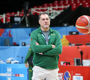 Arvydas Sabonis rinktinės treniruotėje