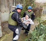 Rusijos artilerijos ataka pietiniame Ukrainos Nikopolio mieste