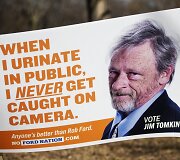 Toronto merą Robą Fordą pa&scaron;iepiantis plakatas 