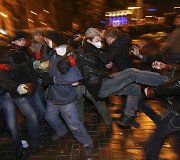 Protestuotojų susirėmimas Donecke 