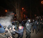 Protestuotojų susirėmimas Donecke