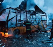 Donecke ap&scaron;audyta autobusų stotis
