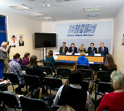 Spaudos konferencijos akimirka