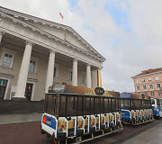Kalėdų traukinukas &scaron;alia Vilniaus rotu&scaron;ės