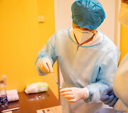 Vilniaus miesto klinikinės ligoninės medikų vakcinacija nuo COVID-19