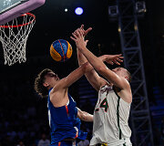 Paryžiaus olimpinių žaidynių 3x3 krep&scaron;inio rungtynės: Lietuva &ndash; Prancūzija
