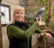 Kauno zoologijos sodo gyvūnų priežiūros specialistė Diana Prei&scaron;egalavičienė