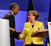 Barackas Obama ir Angela Merkel