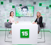 15min studijoje &ndash; kosmetologė Monika Launikaitytė (kairėje) ir žurnalistė Asta Kau&scaron;akienė