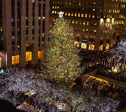 Kalėdų eglės įžiebimas Niujorko Rockefellerio centre