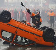 Protestuotojai Briuselyje