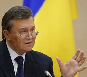 Viktoras Janukovyčius spaudos konferencijoje