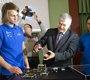 Palydovo &bdquo;LitSat-1&ldquo; i&scaron;lydėtuvių į Hjustoną akimirka