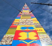 Auk&scaron;čiausias (36 m) LEGO kaladėlių statinys pasaulyje i&scaron;kilo Tel Avive