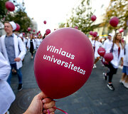 Mokslu metų pradžios studentų eisena Gedimino pr. 