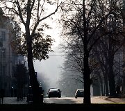 Vilnius paniręs į melsvą rūką