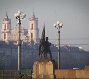 Degėsiais dvokiantis rūkas Vilniuje.