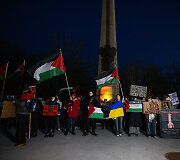 &bdquo;Poppies Palestine Action&ldquo; prie Dariaus ir Girėno stadiono