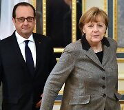 Kijeve aptarti taikos plano susitiko Angela Merkel, Francoise Hollande'as ir Petro Poro&scaron;enka 2015 m. vasario 05 d. 