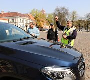 Kauno policijos kapelionas &scaron;ventino visas transporto priemones