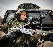 Filmo "Rytų frontas" režisierius Jevgenas Titarenko Rusijos - Ukrainos kare 2015 m.